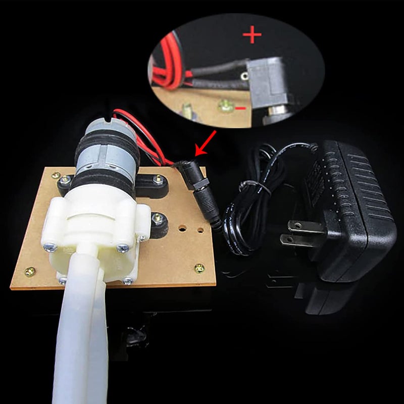 Gikfun R385 Mini Water Pump Fish Tank Motor with 12V 1A US Plug and 1m Tube for Diaphragm Pump for Fish Tanks, Hydroponics and Small Water Circulation Projects EK1912 - Image 2